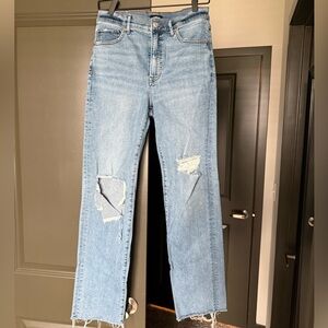 Distressed Blue Jeans